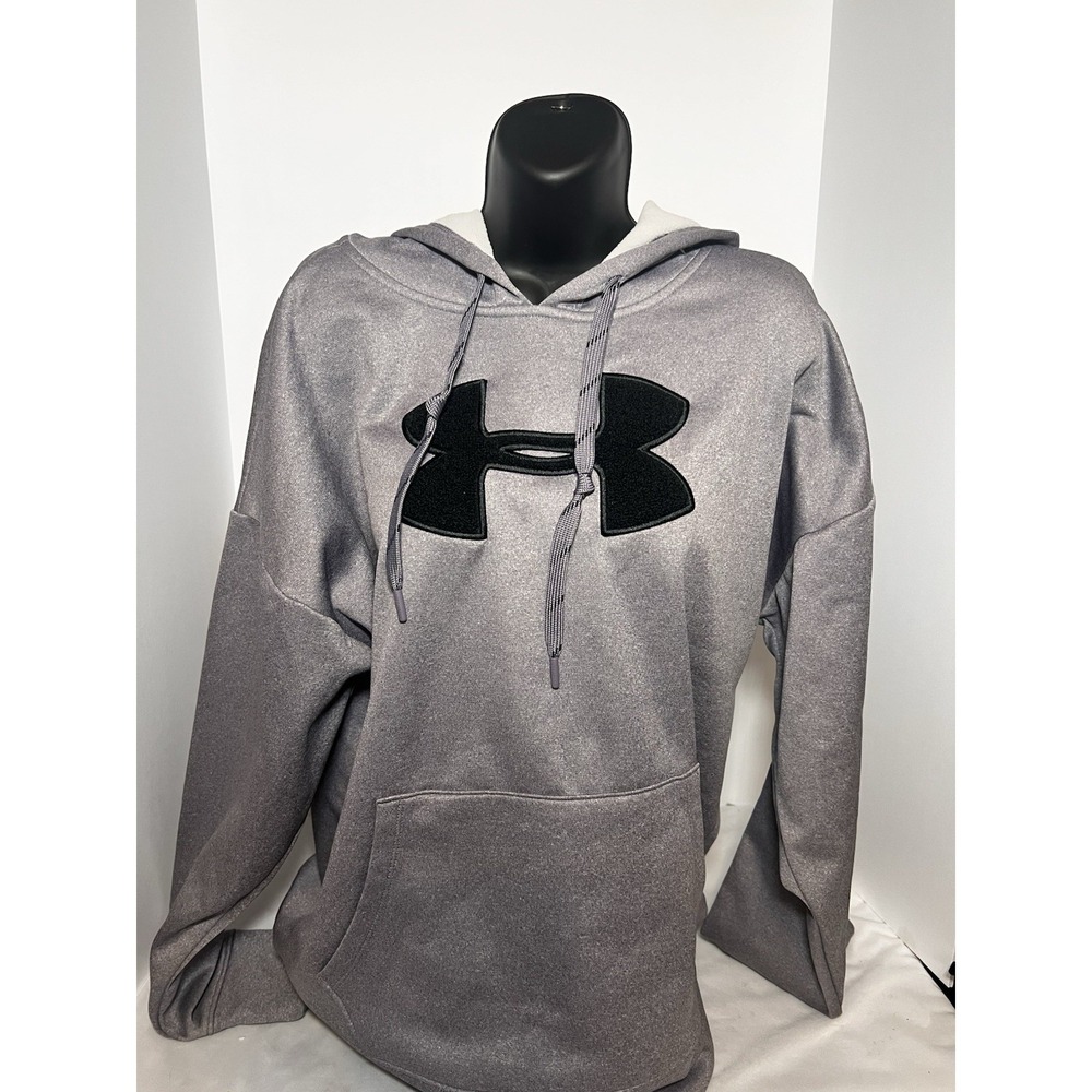 Under Armour Tiny Of Purple / Gray Hoodie Sweatshirt Womens Size Large - Picture 2 of 4